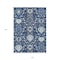 Homeroots 10' X 14' Navy Blue Charcoal And Ivory Damask Washable Indoor Outdoor Area Rug 599441 - alternate 6