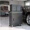 Homeroots Set of Two Black Multi-Tier Steel Rolling Cabinet With Lid, 2PK 714588 - alternate 4