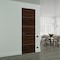 Sartodoors Hidden Door, Planum 0020 Chocolate Ash Concealed Metal Frame 18" x 80" Right-hand Inswing PLANUM0020MF-CA-18x80-RH-I - alternate 1