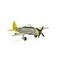 Homeroots 4" Yellow and Gray Metal Hand Painted P-47D Thunderbolt Model Airplane 489469 - alternate 1