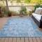 Homeroots 9' X 12' Blue And Silver Patchwork Washable Indoor Outdoor Area Rug 631423 - alternate 8