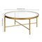 Homeroots 36" Gold Glass And Steel Round Coffee Table 520916 - alternate 5