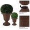 Pure Garden Outdoor Planter 2-Pack Large & Small Urn Planters Plastic Plant Pots for Indoor or Outdoor 50-LG1428 - alternate 6