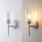 Jonathan Y Juno 13" 1-Light Farmhouse Industrial Metal/Glass Cylinder LED Sconce, White/Clear JYL9547E - alternate 8