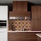 Homeroots 5" x 5" Brown And Gold Vinyl Arabesque Peel And Stick Removable Tiles 569319 - alternate 6