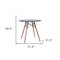 Homeroots 32" Black and Natural Wood Round Top Dining Table 568198 - alternate 5