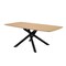 Homeroots 79" Natural and Black Wood and Iron Cross Leg Base Dining Table 631299 - alternate 5