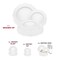 Smarty Had A Party Solid White Round Blossom Plastic Dinnerware Value Set (120 Dinner Plates + 120 Salad Plates), 240PK 4840WH-VP-CASE - alternate 8