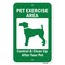 Signmission Pet Exercise Area Control & Clean Up After Your Pe Aluminum, 18" x 24", A-1824-24892 A-1824-24892 - alternate 2
