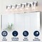 Jonathan Y Irving 40" 6-Light Seeded Glass/Iron Modern Contemporary LED Vanity Light, Chrome JYL7621C - alternate 10