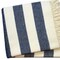 Homeroots 55" X 70" Blue And Cream Striped Cotton Plush Throw Blanket 475716 - alternate 4