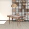 Homeroots 39" Brown Acacia Solid Wood Writing Desk With Three Drawers 489187 - alternate 5