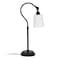 Homeroots 25" Black Metal Arched Table Lamp With White Drum Shade 524479 - alternate 7