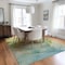Homeroots 9' X 12' Green Abstract Washable Non Skid Indoor Outdoor Area Rug 559809 - alternate 7