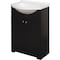 Zenith Zenna Home Espresso 24'' Wx35'' Hx18''D Euro Vanity with Wht Cultured Marble Top SEC24CH - alternate 1