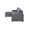 Homeroots 92" Light Gray Sleeper USB Sleeper Sofa And Toss Pillow With Black Legs 559221 - alternate 8