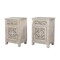 Homeroots 30" White Solid Wood Distressed One Drawer Nightstand 521197 - alternate 11
