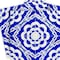 Homeroots 8" X 8" Blue And White Gerbera Peel And Stick Removable Tiles 400074 - alternate 3