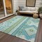 Homeroots 3' X 5' Mint Green Blue And Ivory Aztec Washable Indoor Outdoor Area Rug 598478 - alternate 4