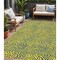 Homeroots 5' X 8' Yellow And Blue Abstract Washable Indoor Outdoor Area Rug 599845 - alternate 1