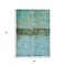 Homeroots 5' X 8' Teal Blue And Gold Abstract Washable Indoor Outdoor Area Rug 618632 - alternate 7