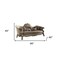 Homeroots 96" Bone Velvet Sofa And Toss Pillows With Gold Legs 491303 - alternate 5