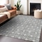 Homeroots 8' X 10' Gray And Light Gray Geometric Washable Indoor Outdoor Area Rug 596036 - alternate 3