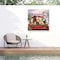 Trademark Fine Art Outdoor Canvas Art Jean Francois 'Dog Family on Red Truck' Wall Art for Patios, or Gardens GRL00491-OC2424WR - alternate 1