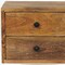 Homeroots 12" Oak Solid Wood Two Drawer Floating Nightstand 722525 - alternate 2