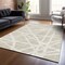 Homeroots 5' X 8' Beige And Ivory Geometric Washable Indoor Outdoor Area Rug 600415 - alternate 5