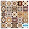 Homeroots 7" X 7" Shades Of Brown Mosaic Peel And Stick Removable Tiles 390896 - alternate 2