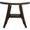 Homeroots Compact Curvilinear Teak Shower Or Outdoor Bench With Shelf In Brown Finish 376695 - alternate 7