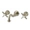 Kingston Brass Double-Handle Wall Mount Bathroom Faucet, Brushed Nickel KS3128ZX - alternate 1