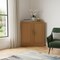 Homeroots 31in Natural Wood Corner Accent Cabinet 693399 - alternate 5