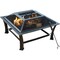 Outdoor Expressions 30'' Antique Bronze Square Steel Fire Pit FT-51256B - alternate 1
