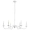 Jonathan Y Wicklow 34.75" 6-Light Bohemian Farmhouse Iron LED Chandelier, White JYL7559D - alternate 7
