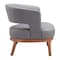 Homeroots 27" Slate Gray And Brown Faux Leather Arm Chair 556466 - alternate 6