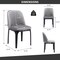 Homeroots Gray And Black Upholstered Velvet Dining Side Chair 521278 - alternate 5