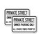 Signmission Private Street Owner Parking Only All Others Towed Prom, 18'' X 24'', Heavy Gauge Aluminum, 2PK A-1824-2PACK-23239 - alternate 1