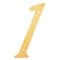 Primeline Tools 4 in. House Number 1, Diecast, Brass Finish, PK2 MP4281 - alternate 1