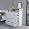 Homeroots 33" White Four Drawer Standard Chest With Open Shelf 544027 - alternate 6