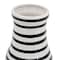 Homeroots 18" Black And White Hand Painted Stripe Ceramic Table Vase 566538 - alternate 6