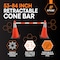 Xpose Safety Retractable Cone Bar Orange/White, 53in to 84in Length, 100PK CBO53/84-100-X - alternate 4