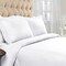Homeroots White Queen Cotton Blend 0 Thread Count Washable Duvet Cover Set 528423 - alternate 5