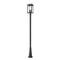 Z-Lite Hartwell 4-Light Outdoor Post Mounted Fixture, 10 in W x 116.75 H, Sand Black 5019PHBR-5011P-BK - alternate 1