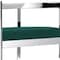 Homeroots 26" Green and Silver Velvet and Stainless Steel Low Back Counter Height Bar Chair 555075 - alternate 6