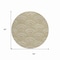 Homeroots 8' Taupe Fern Green And Ivory Round Geometric Washable Indoor Outdoor Area Rug 615244 - alternate 6