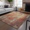 Homeroots 5' X 8' Orange Beige And Taupe Striped Washable Indoor Outdoor Area Rug 577260 - alternate 6
