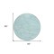 Homeroots 8' Aqua And Ivory Round Abstract Washable Indoor Outdoor Area Rug 601022 - alternate 7
