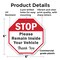 Signmission Stop Please Remain Inside Your Vehi, 6 Inch X 6 Inch, Plastic Sign OC-P-6-197 - alternate 5